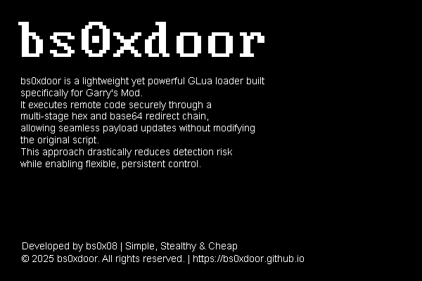 bs0xdoor GLua Loader